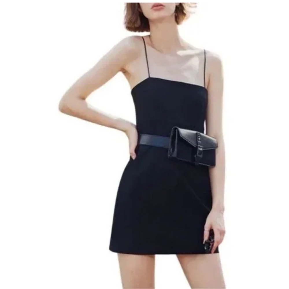 Open Edit Cord Spaghetti Strap Mini Dress